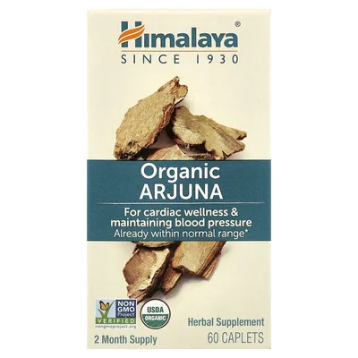 Himalaya, органическая арджуна, 60 капсул