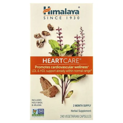 Himalaya, растительный комплекс для здоровья сердечно-сосудистой системы, 240 вегетарианских капсул