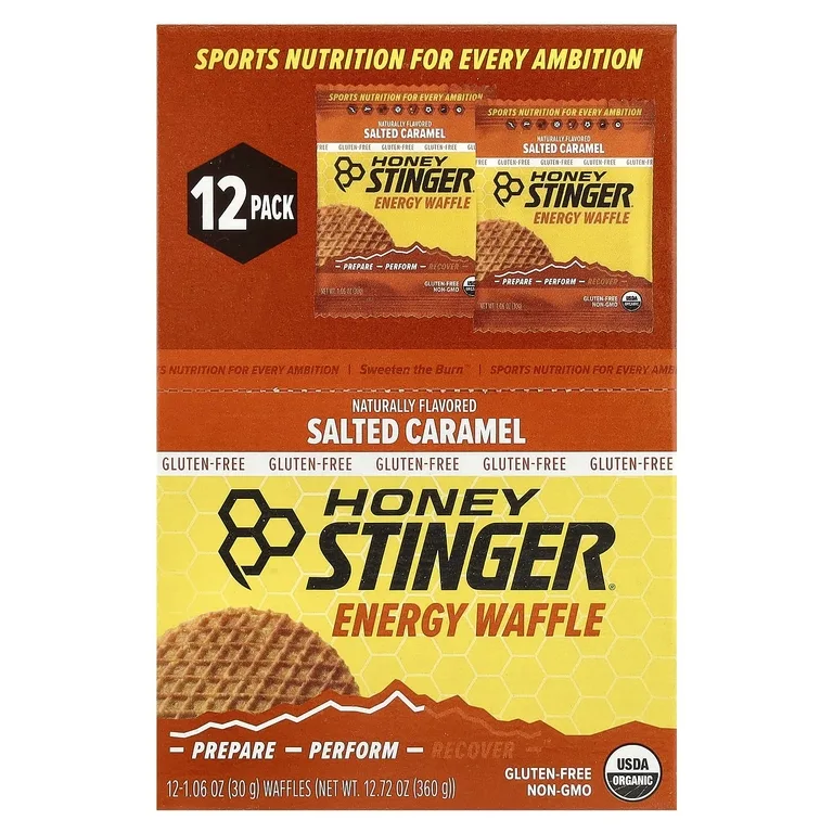 Honey Stinger, Energy Waffle, соленая карамель, 12 вафель по 30 г (1,06 унции)