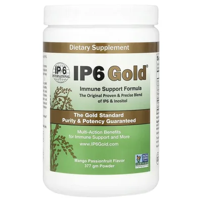 IP-6 International, IP6 Gold, формула для поддержки иммунитета в порошке, манго и маракуйя, 412 г