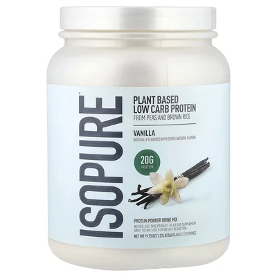 Isopure, Протеиновый порошок на растительной основе, ваниль, 560 г (1,23 фунта)