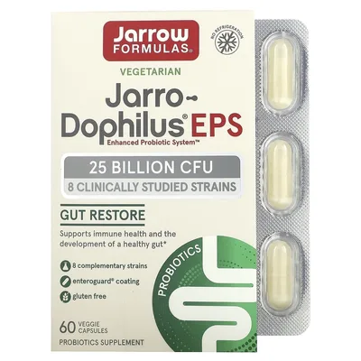 Jarrow Formulas, пробиотики, 25 млрд КОЕ, 60 растительных капсул