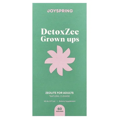 JoySpring, DetoxZee Grown Ups, цеолит для взрослых, 60 мл (2 жидк. унции)