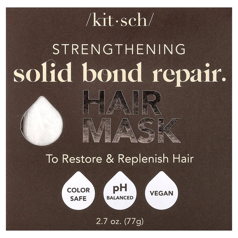 Kitsch, Solid Bond Repair Bar, маска для волос, укрепляющие волосы, цветок бамбука и иланг-иланг, 77 г (2,7 унции)