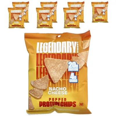 Legendary Foods, протеиновые чипсы, начос с сыром, 7 пакетиков по 36 г (1,3 унции)