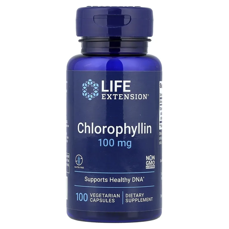 Life Extension, Хлорофиллин, 100 мг, 100 вегетарианских капсул