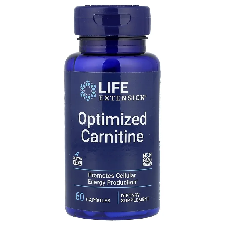 Life Extension, оптимизированный карнитин, 60 капсул