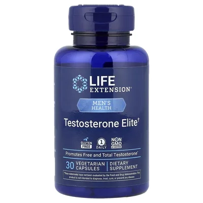 Life Extension, Testosterone Elite, 30 вегетарианских капсул