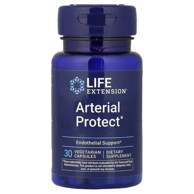 Life Extension, защита артерий, 30 вегетарианских капсул