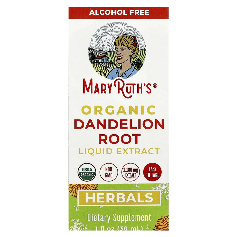 MaryRuth's, органический жидкий экстракт корня одуванчика, 30 мл (1 жидк. унция)