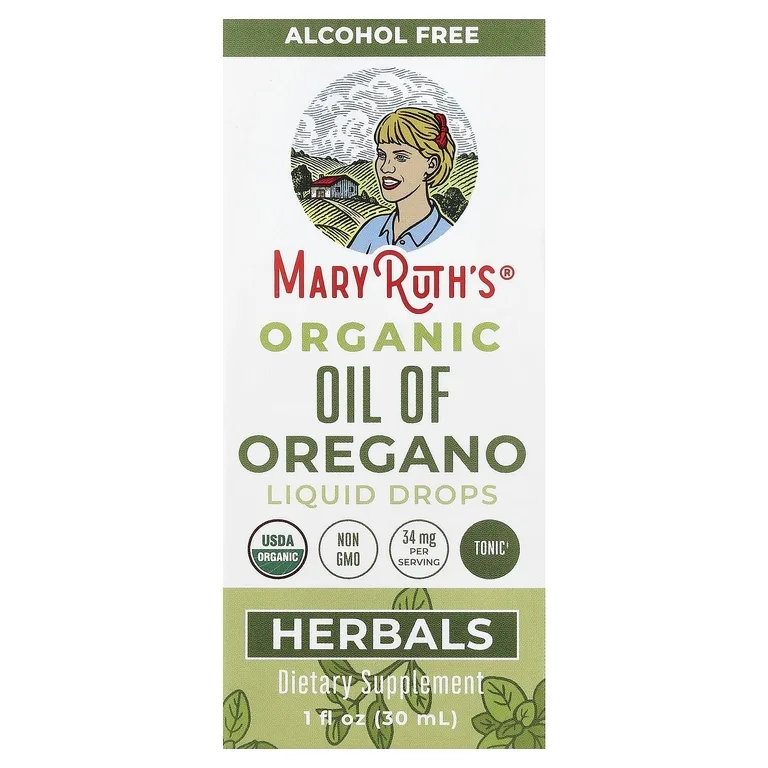 MaryRuth's, Органическое масло орегано в каплях, без спирта, 30 мл (1 жидк. унция)