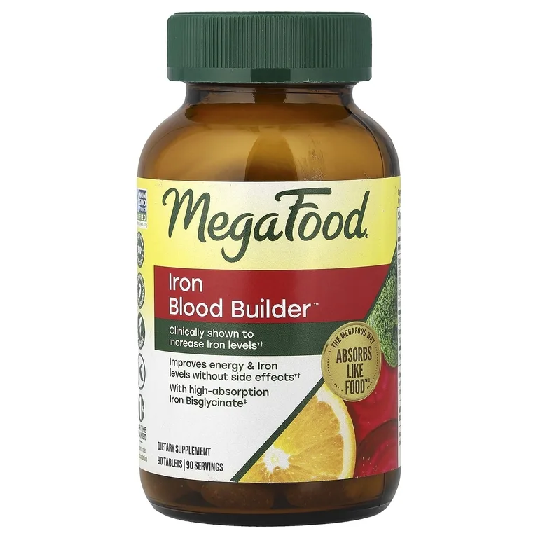 MegaFood, комплекс для повышения уровня железа, 90 таблеток