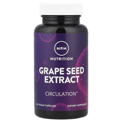 MRM Nutrition, экстракт виноградных косточек, 100 веганских капсул (120 мг в 1 капсуле)