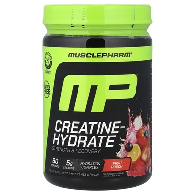 MusclePharm, гидратированный креатин, фруктовый пунш, 453 г (16 унций)