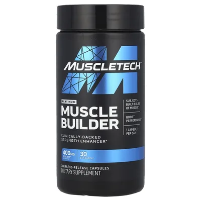 MuscleTech, формула для наращивания мышечной массы, 400 мг, 30 капсул с быстрым высвобождением