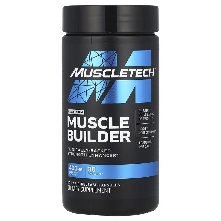 MuscleTech, формула для наращивания мышечной массы, 400 мг, 30 капсул с быстрым высвобождением