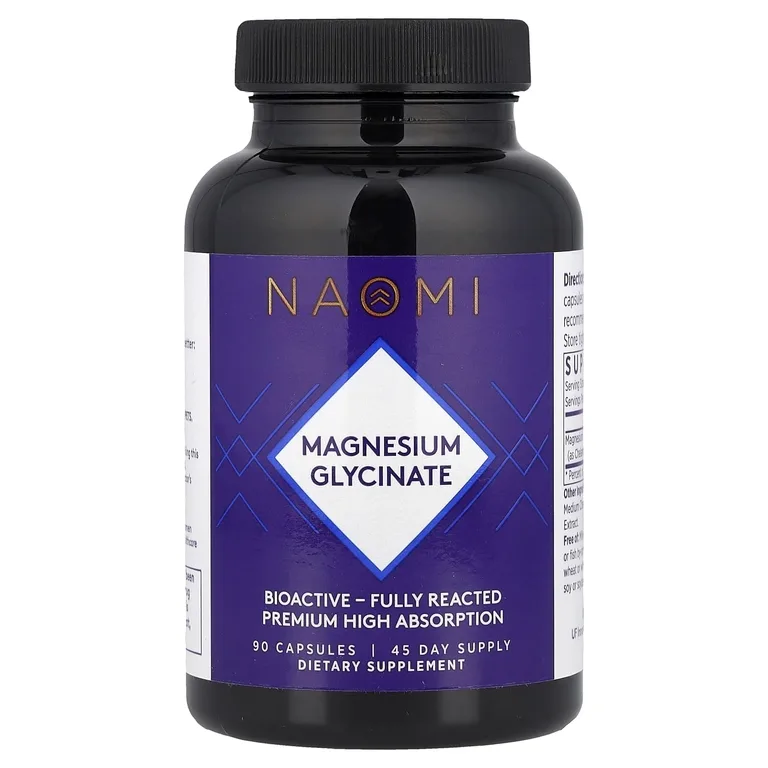 NAOMI, Глицинат магния, 90 капсул (100 мг в капсуле)