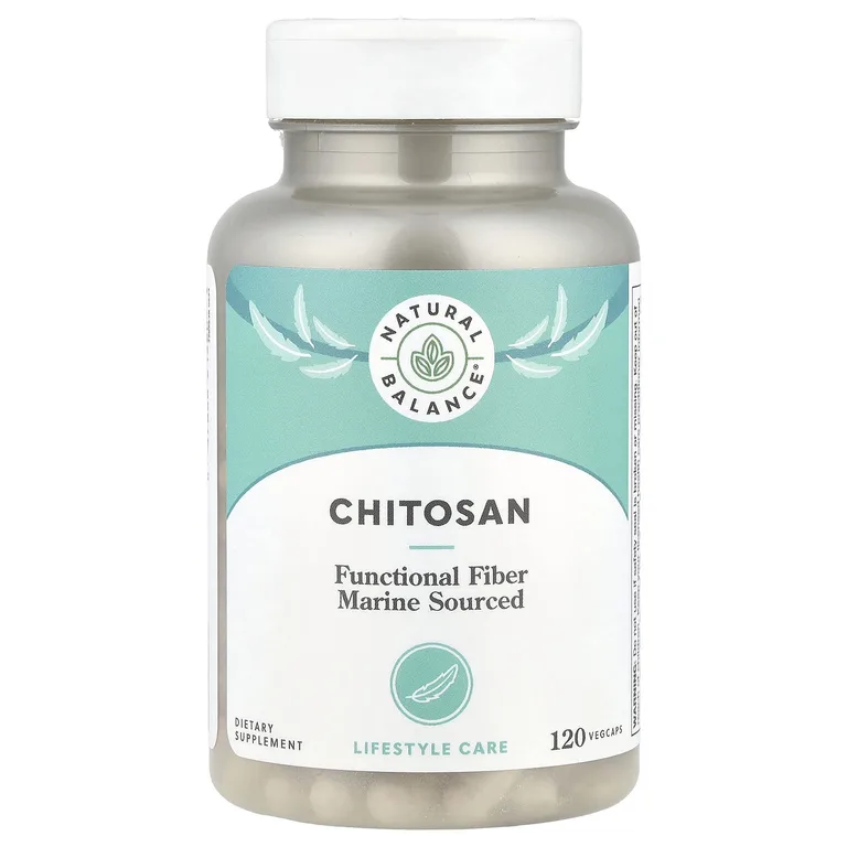 Natural Balance, хитозан, 120 растительных капсул (250 мг в 1 капсуле)