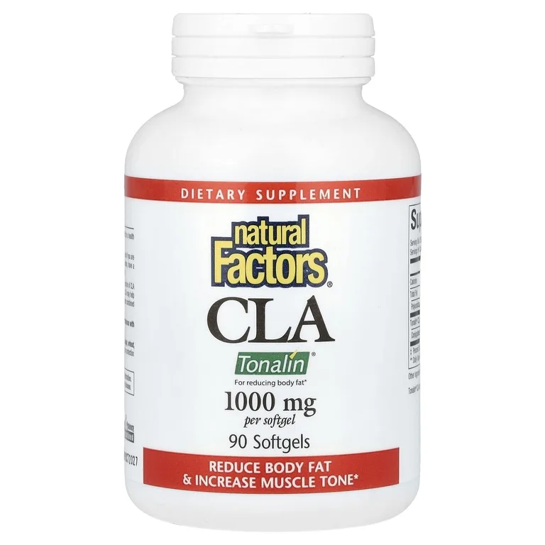 Natural Factors, КЛК, 1000 мг, 90 мягких таблеток