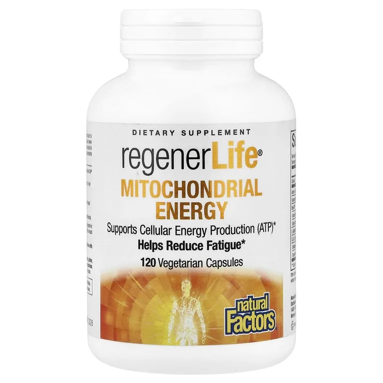 Natural Factors, RegenerLife®, митохондриальная функция, 120 вегетарианских капсул