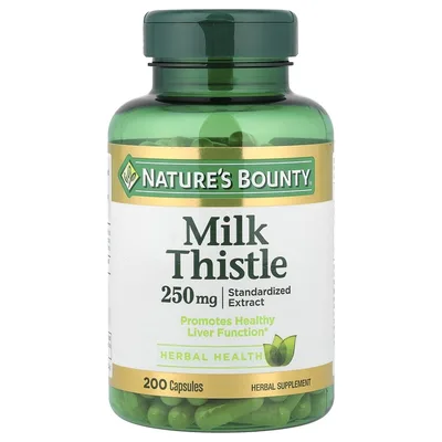 Nature's Bounty, Расторопша, 250 мг, 200 капсул
