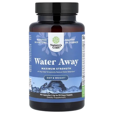 Nature's Craft, Water Away, максимальная сила действия, 90 капсул