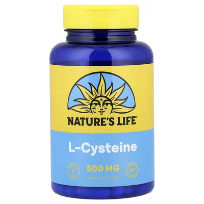Nature's Life, L-цистеин, 500 мг, 100 капсул