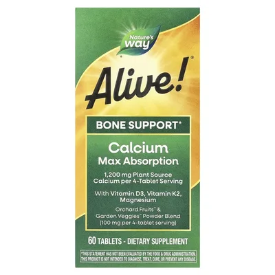 Nature's Way, Alive! кальций, для максимального усвоения, 60 таблеток