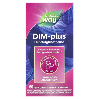 Nature's Way, DIM-Plus™, добавка с дииндолилметаном, 60 веганских капсул