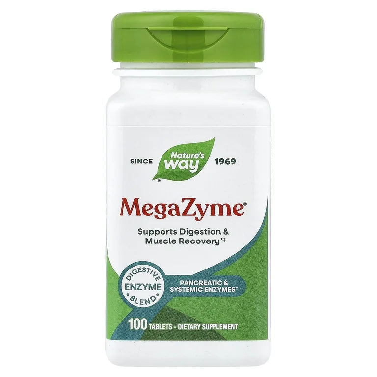 Nature's Way, MegaZyme®, ферменты, 100 таблеток