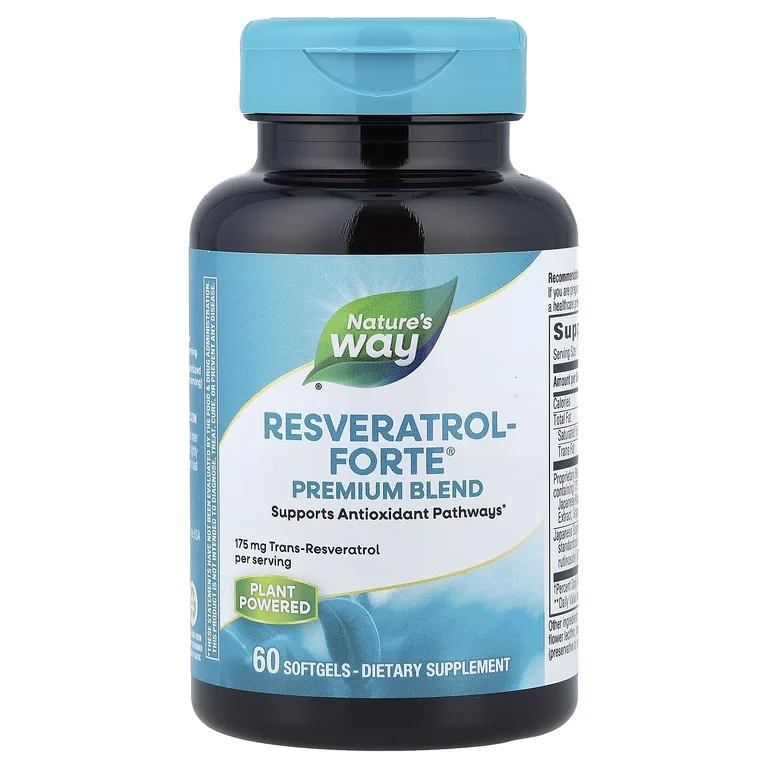 Nature's Way, Resveratrol Forte®, смесь премиального качества, 60 капсул