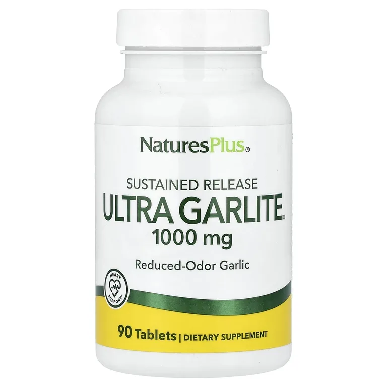 NaturesPlus, Чеснок с ослабленным запахом с длительным высвобождением, 1000 мг, 90 таблеток