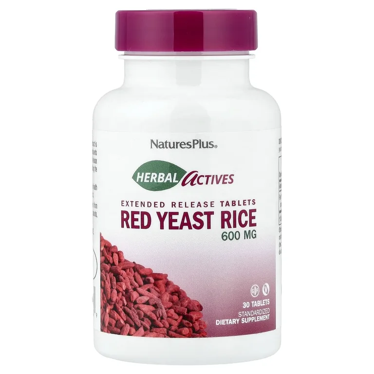 NaturesPlus, красный ферментированный рис, 600 мг, 30 вегетарианских таблеток