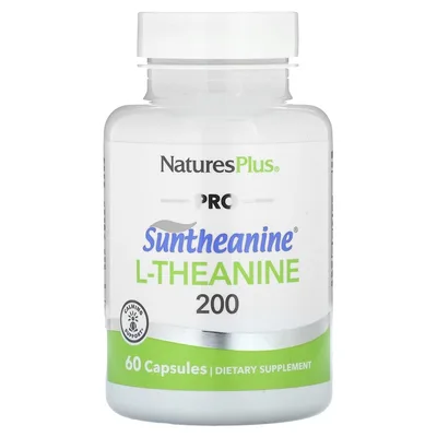 NaturesPlus, Pro, Suntheanine и L-теанин 200, 60 капсул (100 мг на капсулу)
