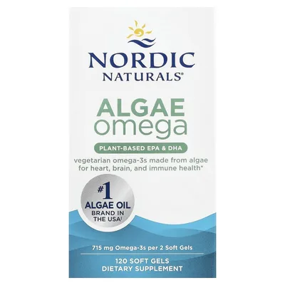 Nordic Naturals, Algae Omega, 120 мягких таблеток (357,5 мг в каждой капсуле)