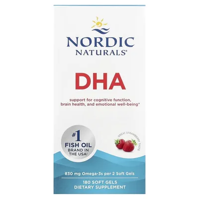 Nordic Naturals, ДГК, клубничный вкус, 415 мг, 180 мягких таблеток