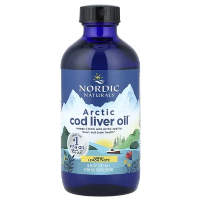 Nordic Naturals, масло печени арктической трески, со вкусом лимона, 237 мл (8 жидких унций)