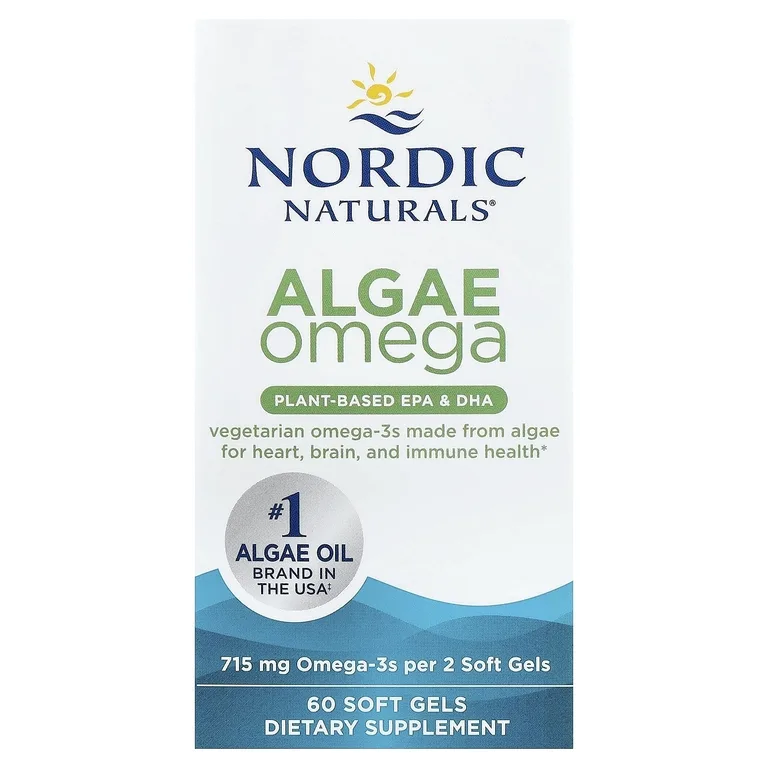 Nordic Naturals, омега-3 из водорослей, 60 желатиновых капсул (357,5 мг в 1 капсуле)