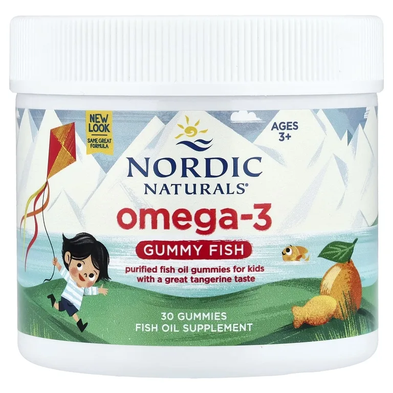Nordic Naturals, омега-3, «мандариновые лакомства», 124 мг, 30 жевательная таблеток в форме рыбок