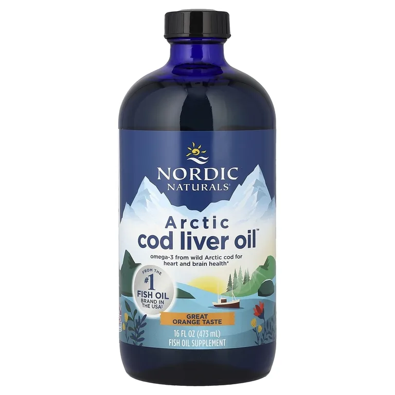 Nordic Naturals, Жир из печени арктической трески, со вкусом апельсина, 1060 мг, 473 мл (16 жидк. унций)