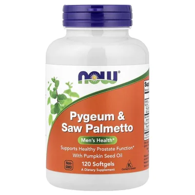 NOW Foods, африканская слива и сереноя с маслом семян тыквы, 120 капсул