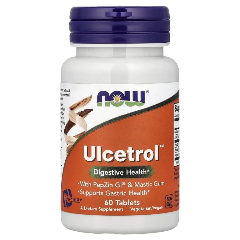NOW Foods, добавка для здорового пищеварения Ulcetrol™, 60 таблеток