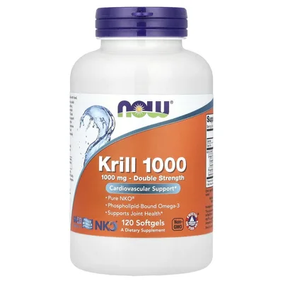 NOW Foods, Криль 1000, 120 капсул