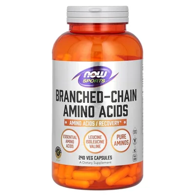 NOW Foods, Спорт, аминокислоты с разветвленными цепями, 240 капсул