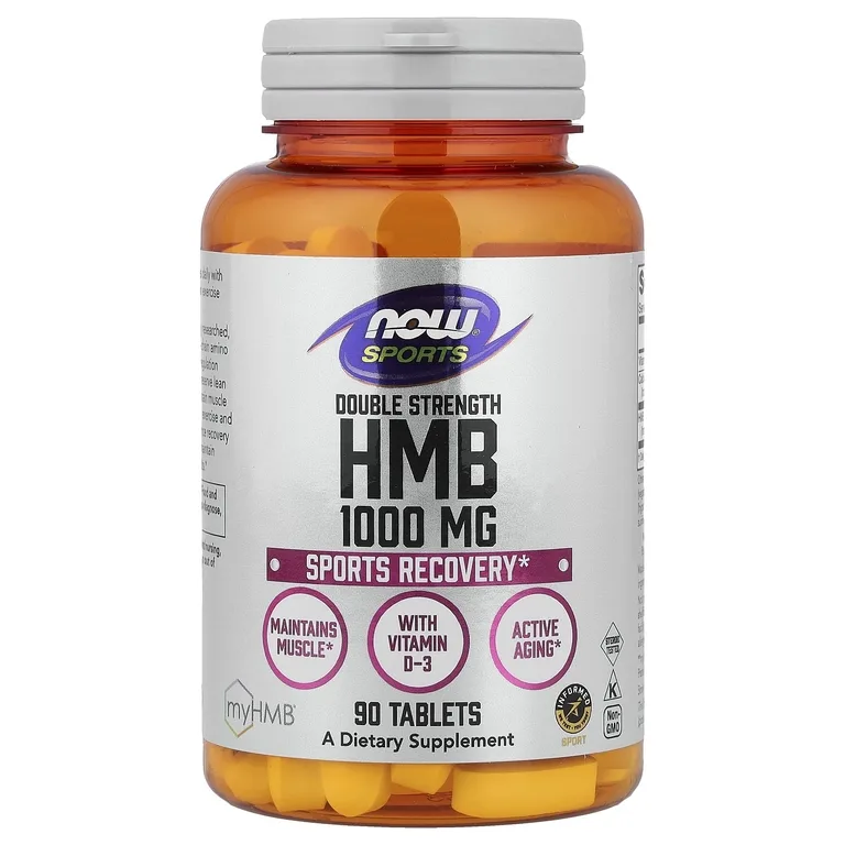 NOW Foods, Спорт, бета-гидрокси бета-метилбутират с витамином Д3, 90 таблеток (1000 мг в 1 таблетке)