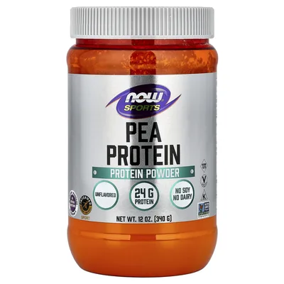 NOW Foods, Спорт, гороховый протеин, без добавок, 340 г (12 унций)