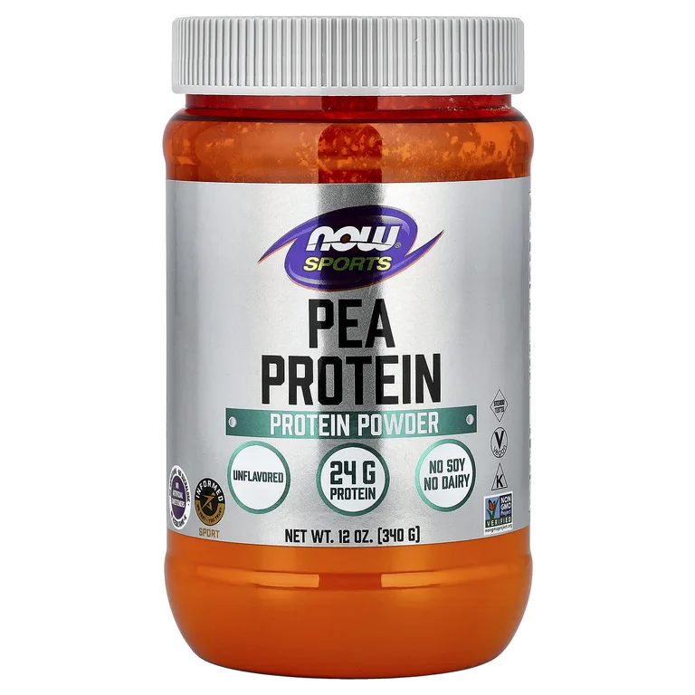 NOW Foods, Спорт, гороховый протеин, без добавок, 340 г (12 унций)