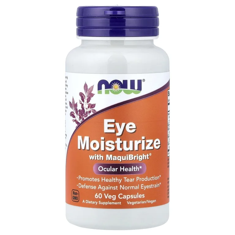 NOW Foods, увлажнение глаз с MaquiBight®, 60 растительных капсул