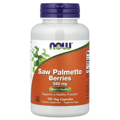 NOW Foods, Ягоды серенои, 550 мг, 100 растительных капсул