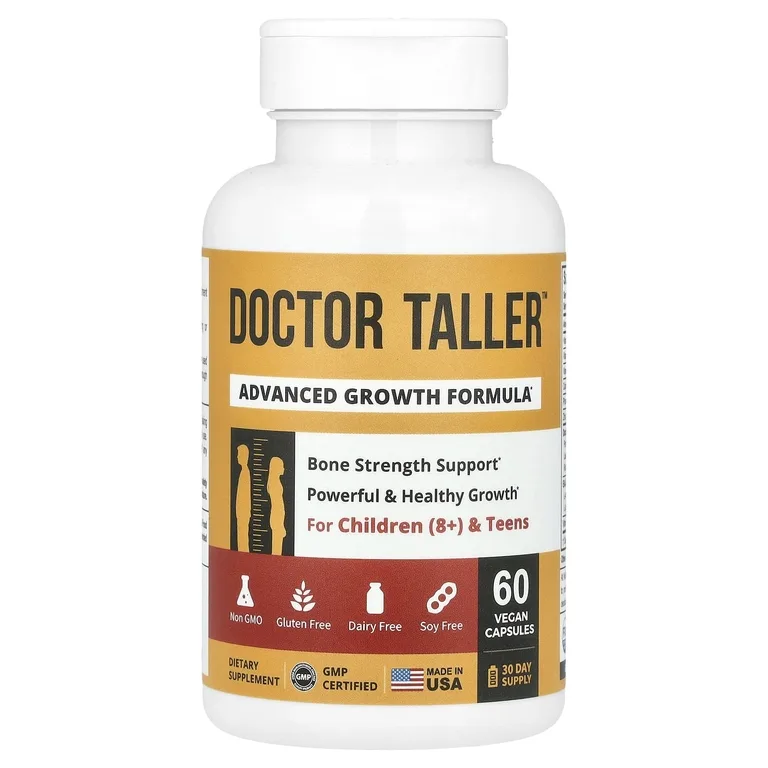 NuBest, Doctor Taller™, улучшенная формула для роста, для детей от 8 лет и подростков, 60 веганских капсул